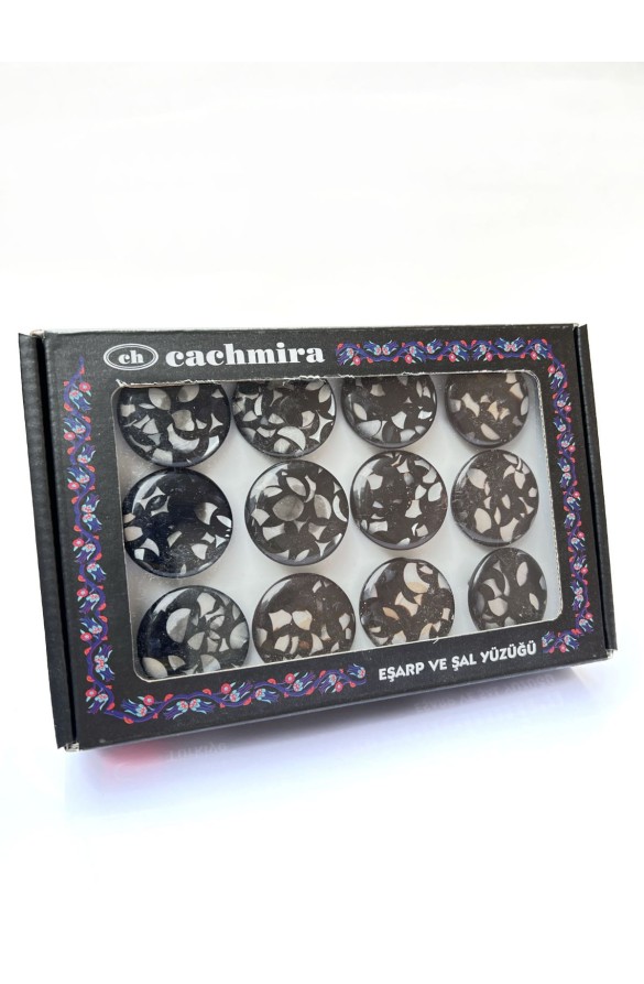 Cachmira Eşarp Yüzüğü 12'li Paket